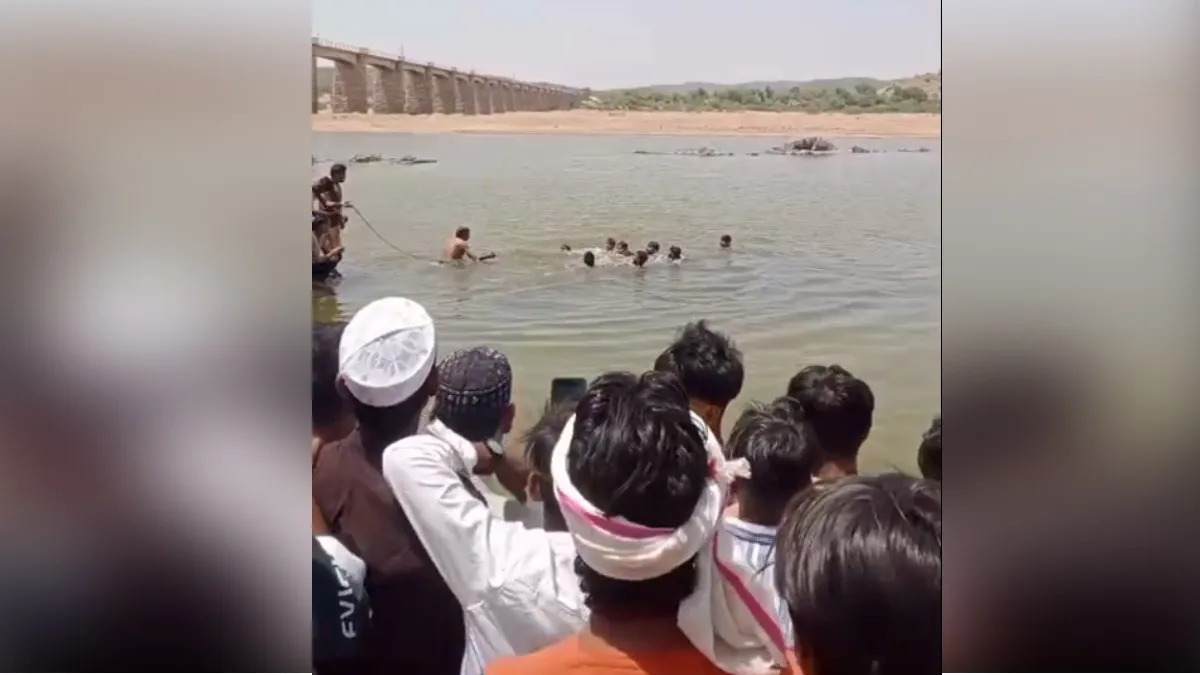 راجستھان: ٹونک میں بناس ندی میں المناک حادثہ، 11 نوجوان ڈوبے، 8 کی موت